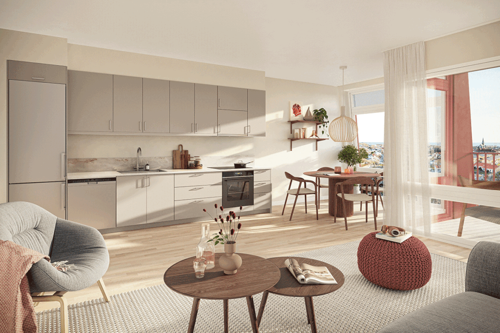 Kök och vardagsrum Båken