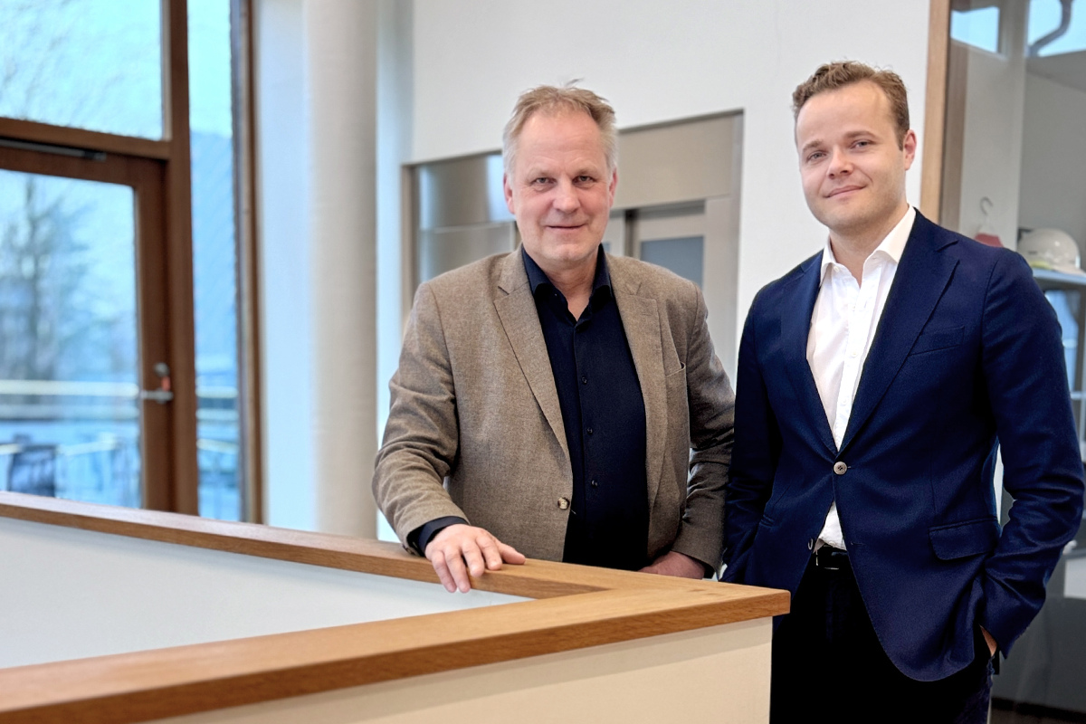 Tornstadens koncernchef Jan Edlund och Realy Bostads CFO Hannes Malm Fotograf/Källa: Tornstaden
